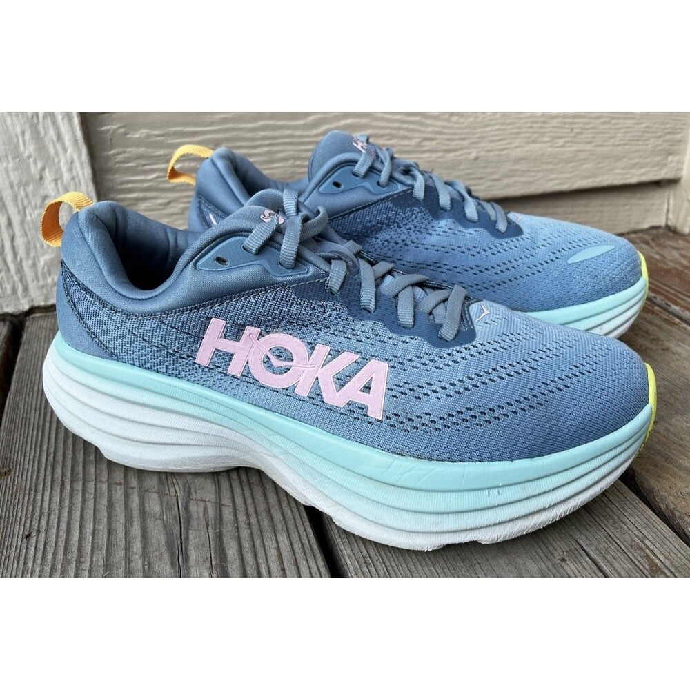 Hoka One One Bondi 8 Wide Women’s 8.5D Running Shoes Shadow/Dusk - Picture 2 of 11